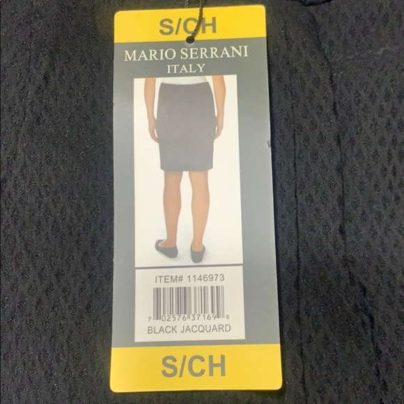 New! Mario Serrani Black Business Skirt Sz. Small - Picture 3 of 8